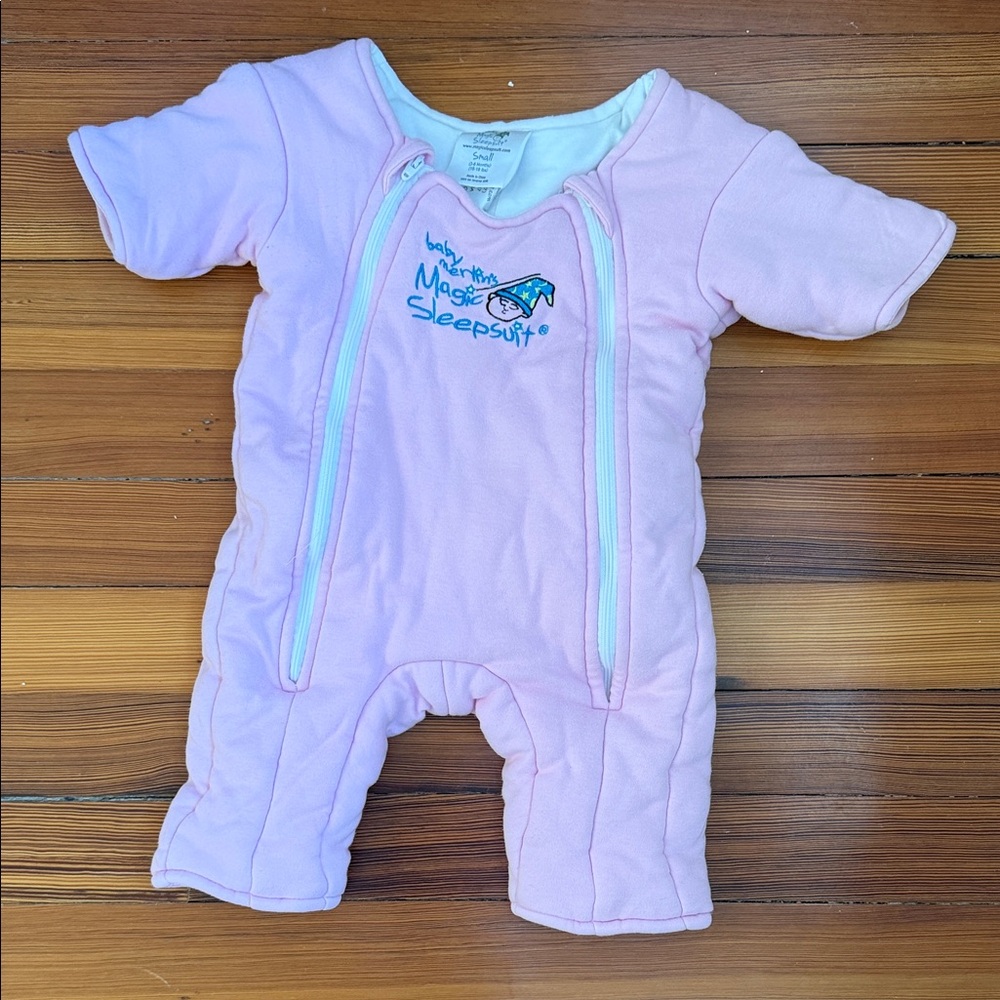Baby Merlin's Magic Sleepsuit - Soft Pink